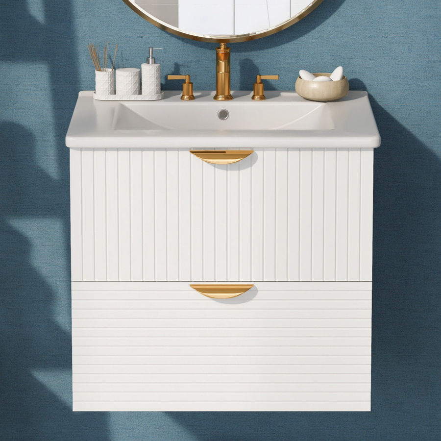 Mercer41 Strobbe 18'' Single Bathroom Vanity with Ceramic Top | Wayfair added by Cecilia Hackerson
