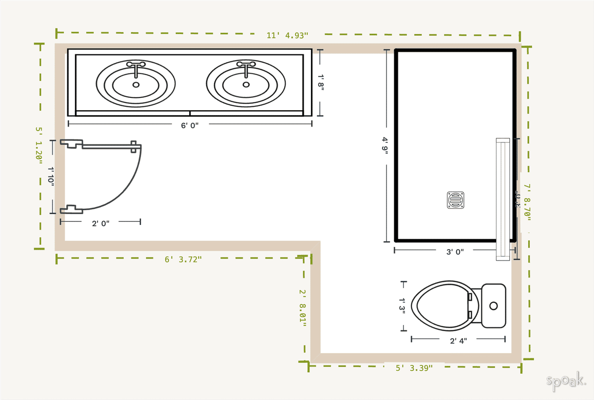 Bathroom Layout designed by Anna Murata