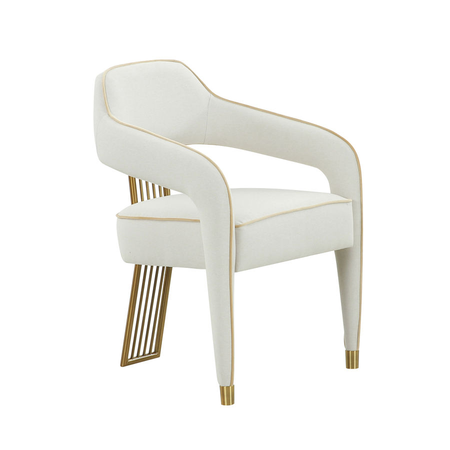 Corralis Cream Linen Dining Chair - TOV Furniture added by Lauren Capra