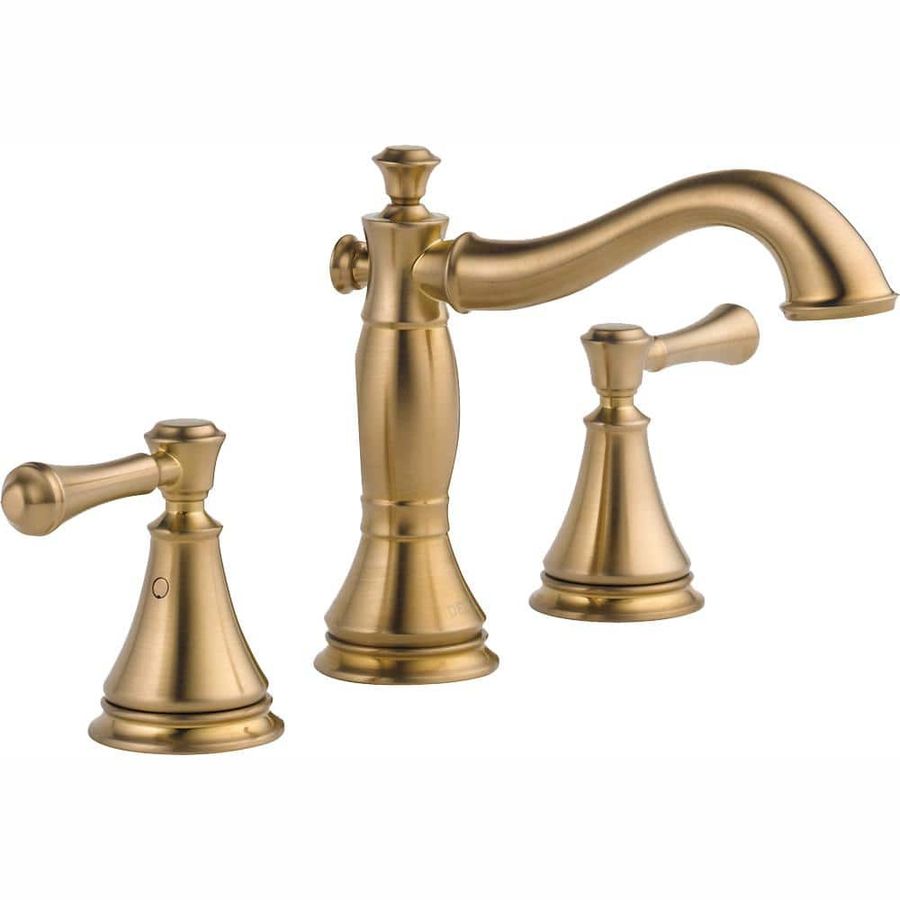 Delta Cassidy Gold 8 in. Widespread 2-Handle Bathroom Faucet with Metal Drain Assembly in Champagne Bronze 3597LF-CZMPU - The Home Depot added by Mary Siems