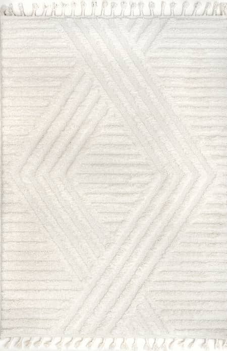 Beige Ellie Traverse Shag 6' 7" x 9' Area Rug added by Kate Lynn Nemett