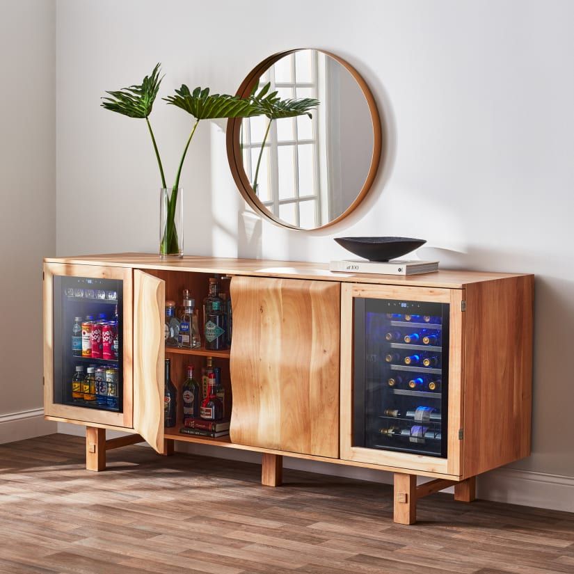 Aya Wave Wine Credenza With One 20 Bottle Wine Cooler And One Beverage Center added by Erica Ramon