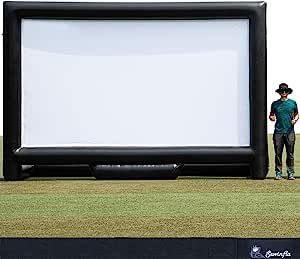 Sewinfla Upgraded Airtight Inflatable Movie Projector Screen 19ft- Outdoor Movie Screen - No Need to Keep Inflating - Supports Front and Rear Projection added by Ashley Genard