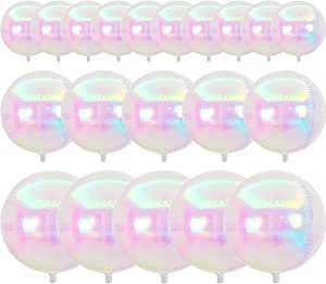 PartyWoo Foil Iridescent Balloons, 20 pcs Round Foil Balloons Different Sizes Pack of 22 Inch 12 Inch 10 Inch 4D Foil Balloons and Ribbon, Foil Balloons for Birthday Decorations, Party Decorations added by Audrey Canning