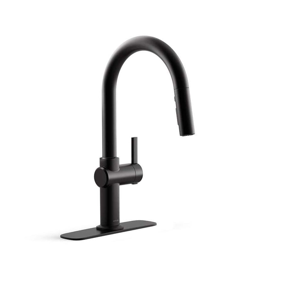KOHLER Clarus Single Handle Pull Down Sprayer Kitchen Faucet in Matte Black R30935-BL - The Home Depot added by Nora Chartrand