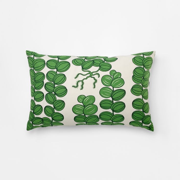Cushion Celotocaulis - Svenskt Tenn Online - Width 35 cm, Length 55 cm, Green, Josef Frank/Svenskt Tenn added by Kendall Crosby