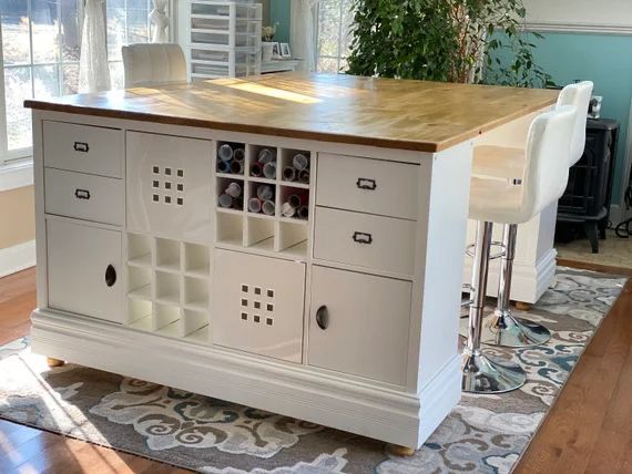 Ultimate Craft Desk With West Delivery - Etsy | Sewing room design, Craft room tables, Craft desk added by Spoak Member