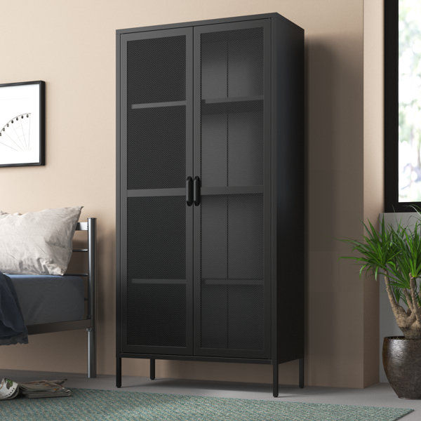 Aprel Tall 2 Door Storage Cabinet-Mesh Metal Locker added by sallie tyler