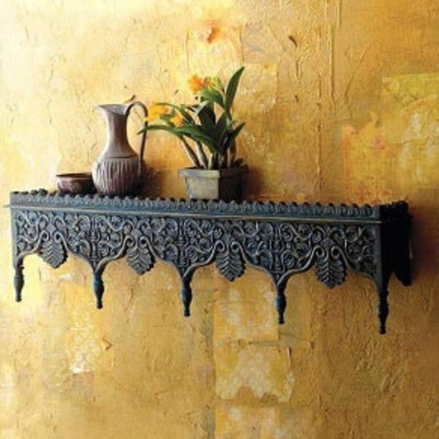 Royal Grime Hand Carved Wooden Wall Shelf added by Aubrey Bates