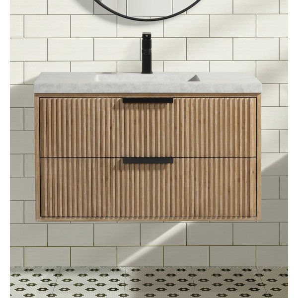 Bastos 36'' Single Bathroom Vanity with Concrete Top added by Where The Heart Is Designs