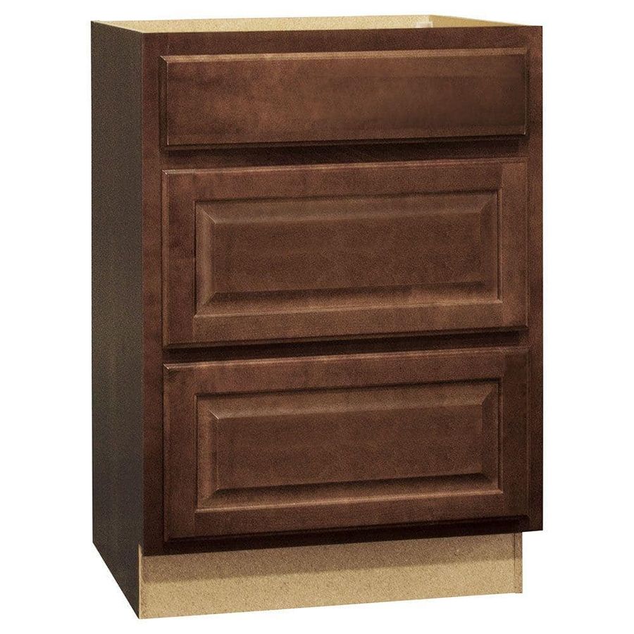 Hampton Bay Hampton Assembled 24x34.5x24 in. Drawer Base Kitchen Cabinet with Ball-Bearing Drawer Glides in Cognac KDB24-COG - The Home Depot added by Bethany Little