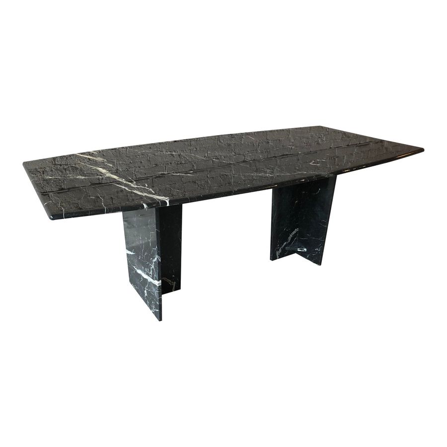 Post Modern Nero Marquina Black Marble Dining Table or Desk added by Rose Jacobsen