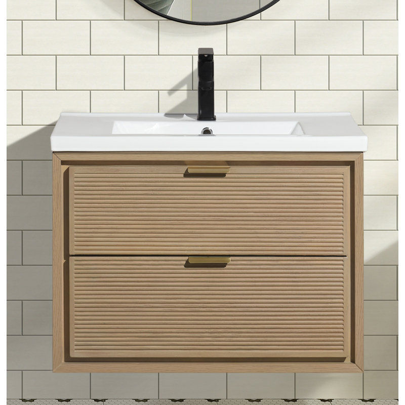 Ari Kitchen & Bath Hermosa 30" Single Bathroom Vanity With Ceramic Countertop | Wayfair added by Meckila Britt