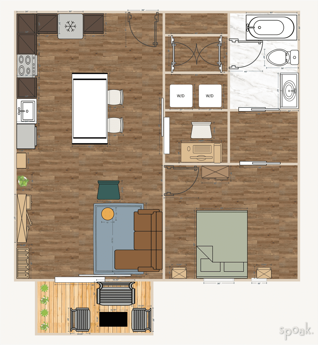 Multi Story Apartment Plan designed by Allison Mazur