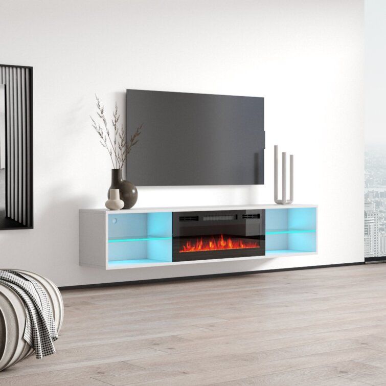 Seroka TV Stand for TVs up to 88" with Fireplace Included added by Tayo A