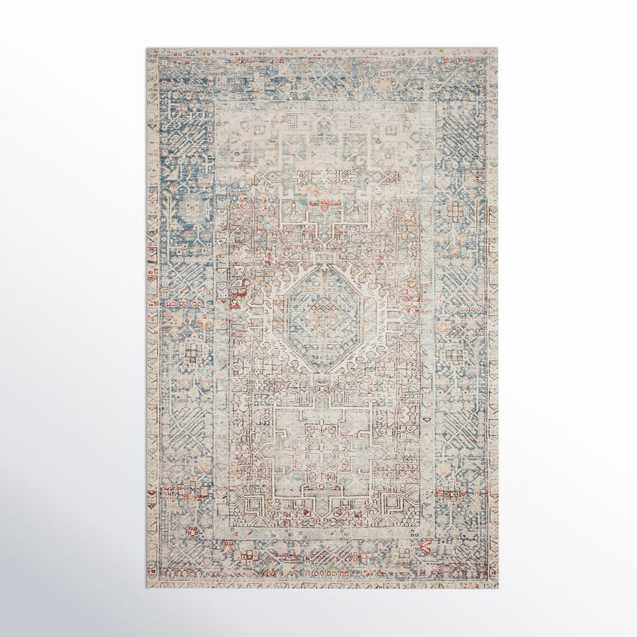 Chris Loves Julia x Loloi Jules Oriental Natural/Ocean Area Rug | Joss & Main added by Amanda Lesesne