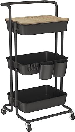  3 Tier Utility Rolling Storage Cart added by Rescued Room Design