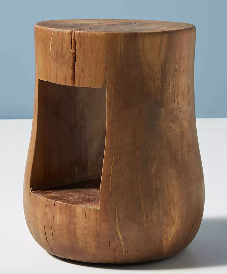 Alder Reclaimed Live-Edge Storage Side Table added by Chessie Abplanalp