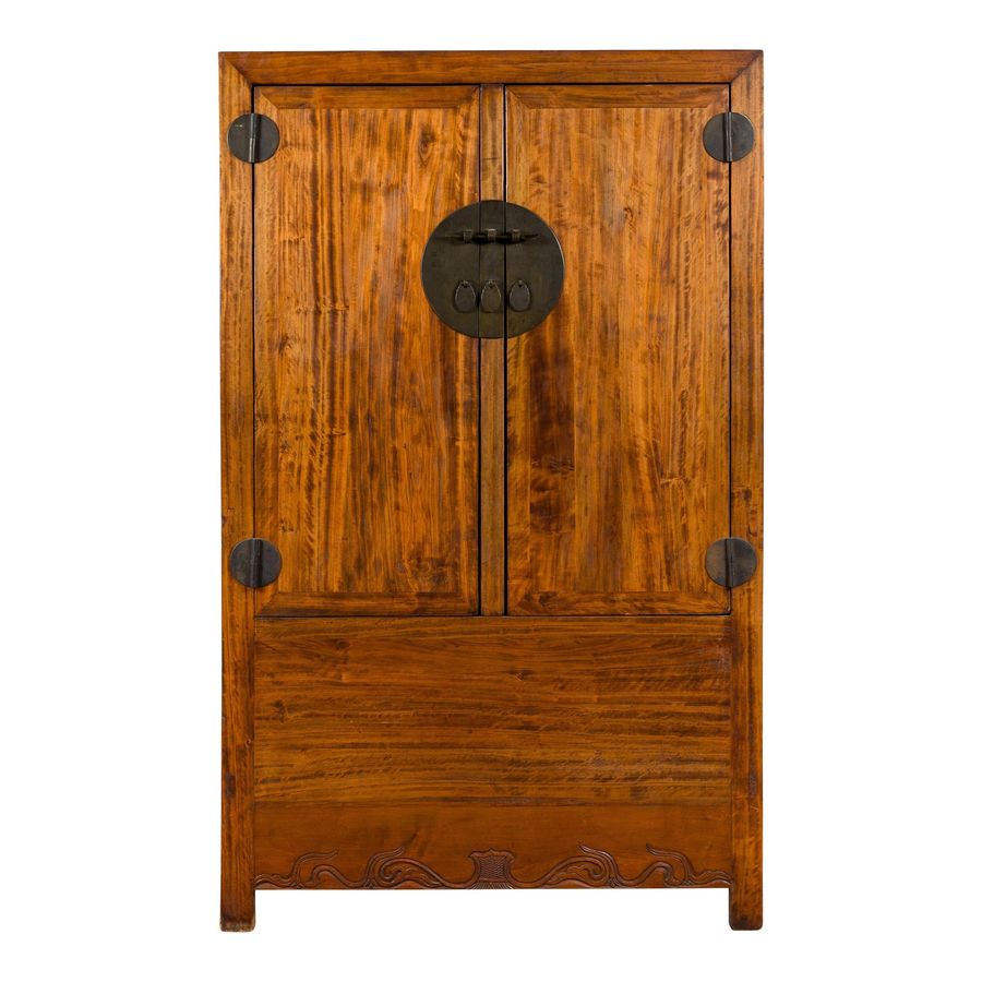 Chinese Qing Dynasty Period 19th Century Cabinet with Hidden Drawers and Panel added by Samantha Danahy