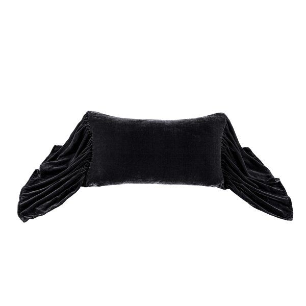 Annita Solid Faux Silk Velvet Romantic Western 14x26 inch Long Ruffled Accent Pillow added by Samantha Elizabeth