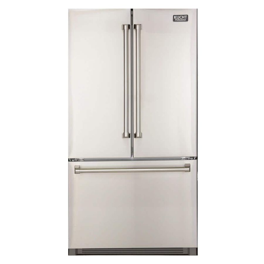 Kucht 26.1 cu. ft. 36 in. W French Door Refrigerator in Stainless Steel with Interior Ice Maker, Standard Depth K748FDS - The Home Depot added by Dogwood Home Design