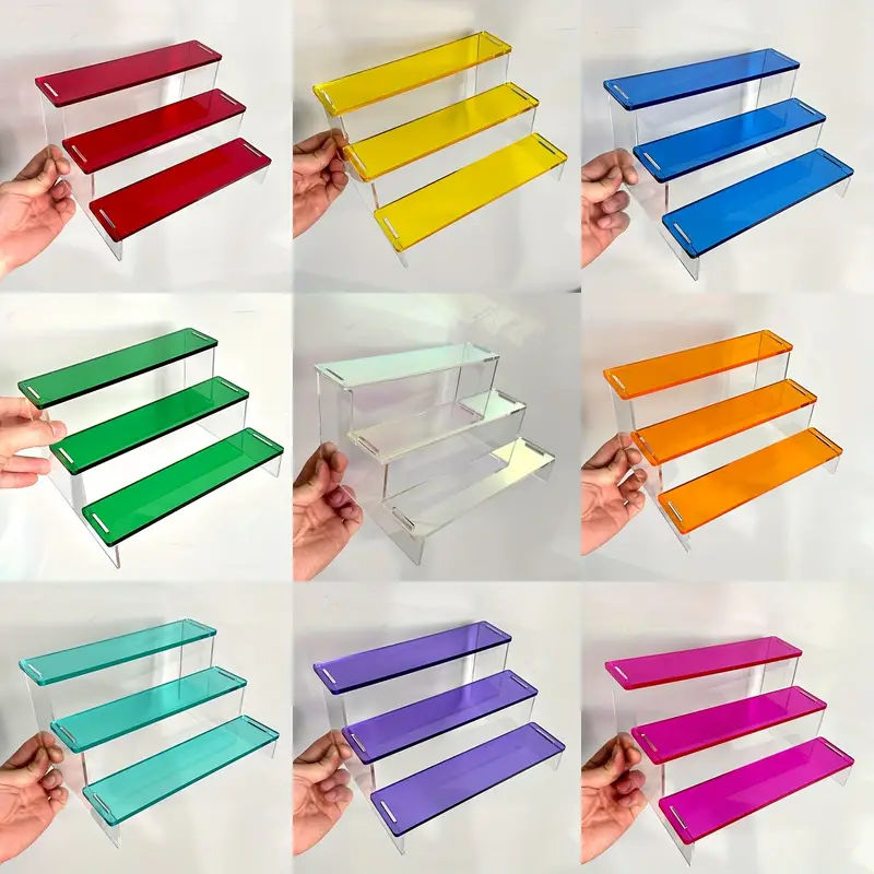 3 Layer Color Acryl Display Stand, Toys/collectibles/cosmetic /nail Polish/perfume Storage Shelf, Cupcake Organizer Rack Display Shelf - Temu added by Sarah Jackson