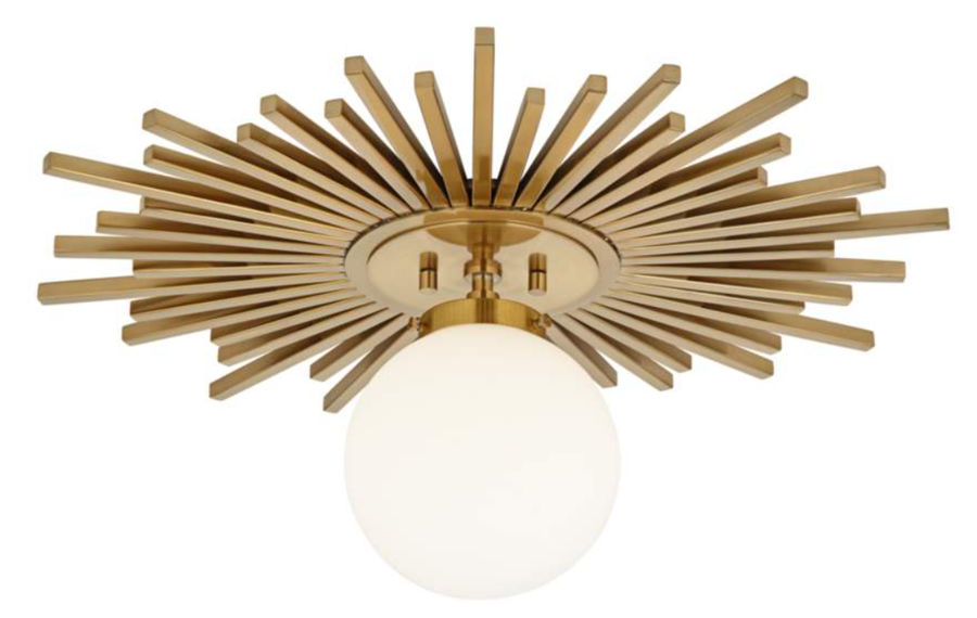 Hazel 24" Wide Warm Antique Brass Ceiling Light | www.lampsplus.com added by Shanta Michelle