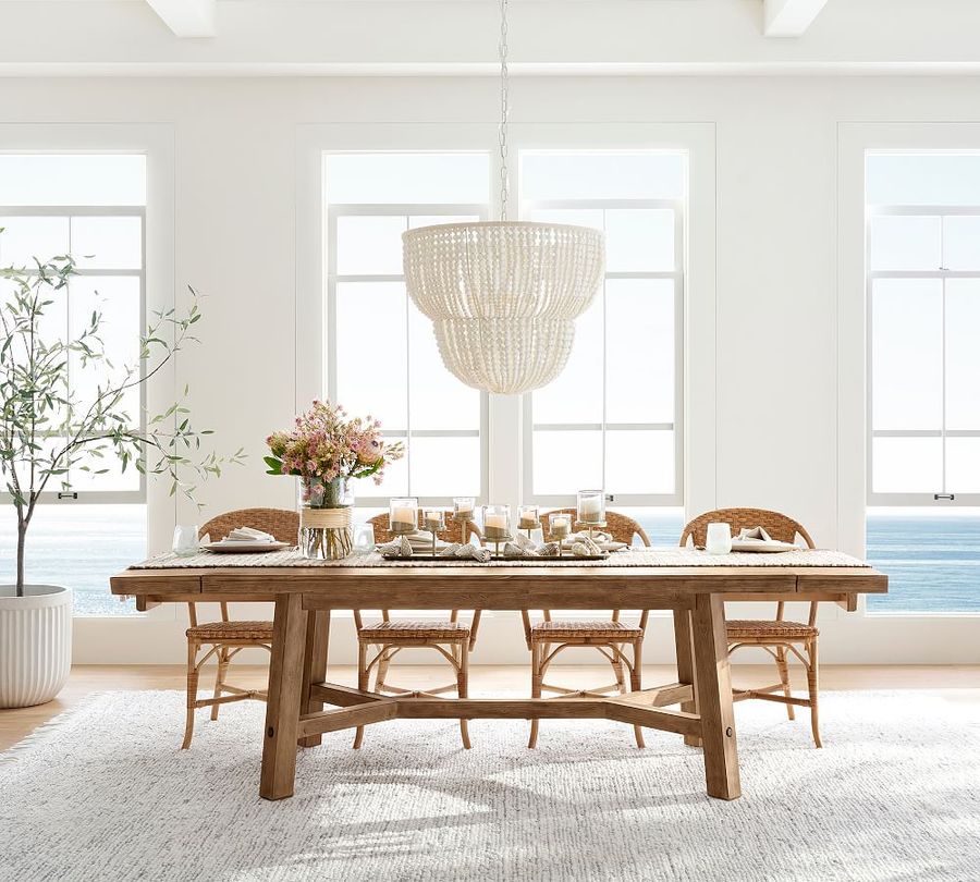 Rustic Farmhouse Extending Dining Table (77"-102") added by Sarah Rose