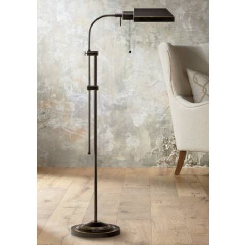 Dark Bronze Adjustable Pole Pharmacy Metal Floor Lamp - #P9580 | Lamps Plus added by Emily Perdue
