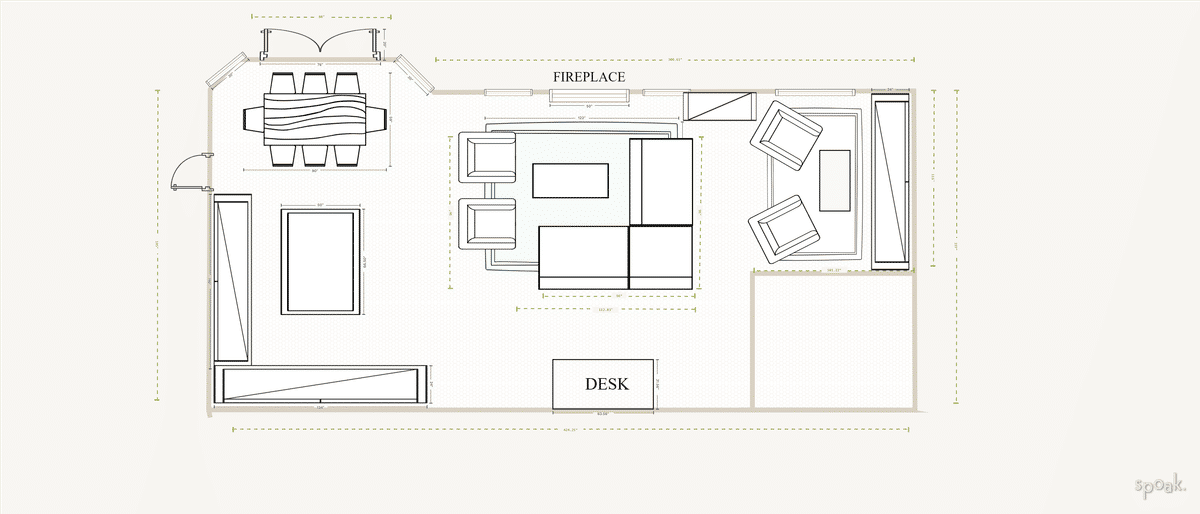 Family Room Floor Plan designed by Evelin Robinson