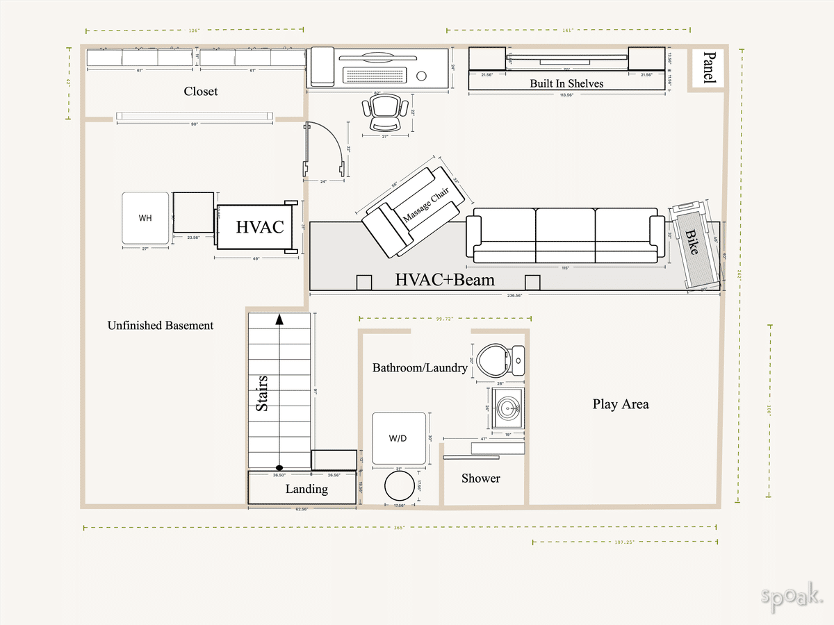 Basement Plan designed by Kevin Testa