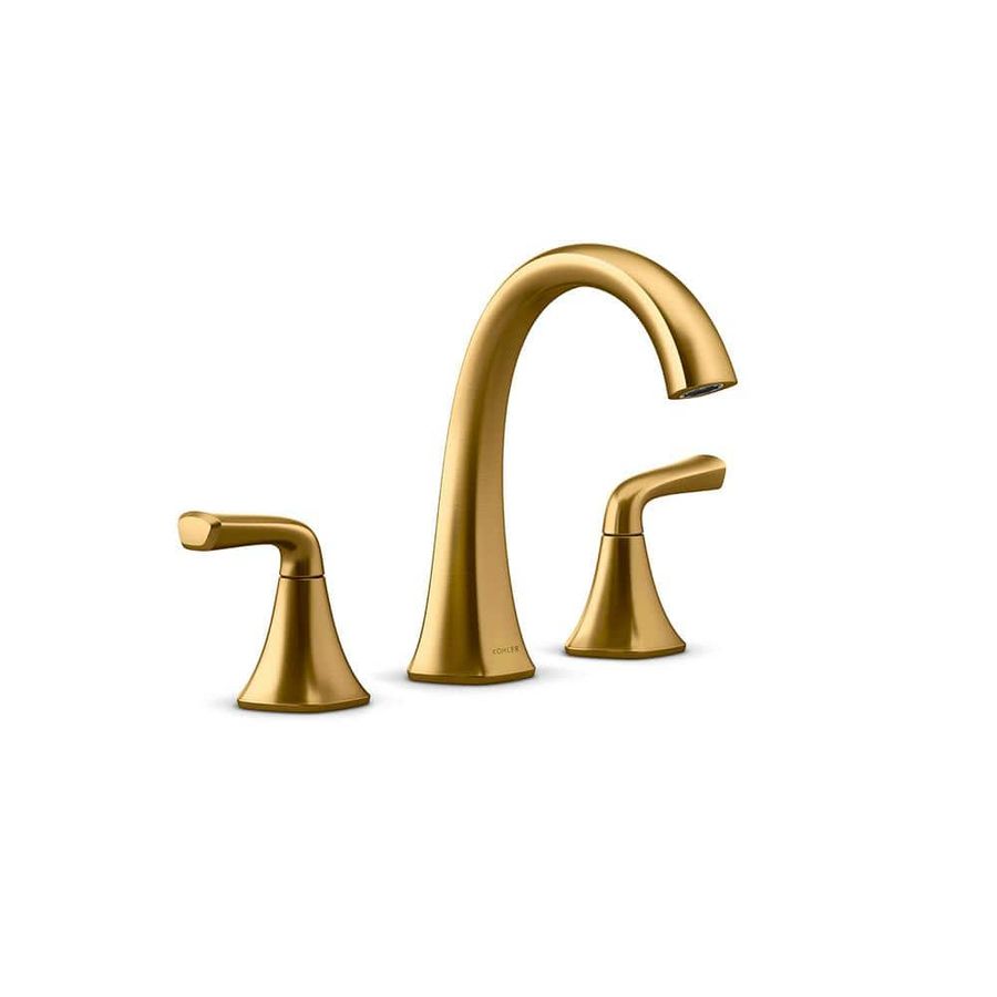 KOHLER Sundae 8 in. Widespread Double Handles Bathroom Faucet in Vibrant Brushed Moderne Brass K-R28797-4D-2MB - The Home Depot added by Karleigh Miller