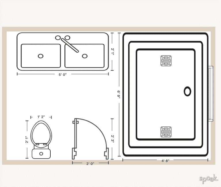 Bathroom Floor Plan designed by Baylie Van Winkle