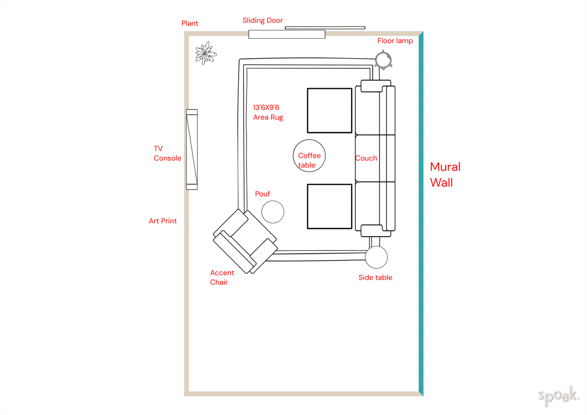 Living Room Plan designed by Hannah Petterson