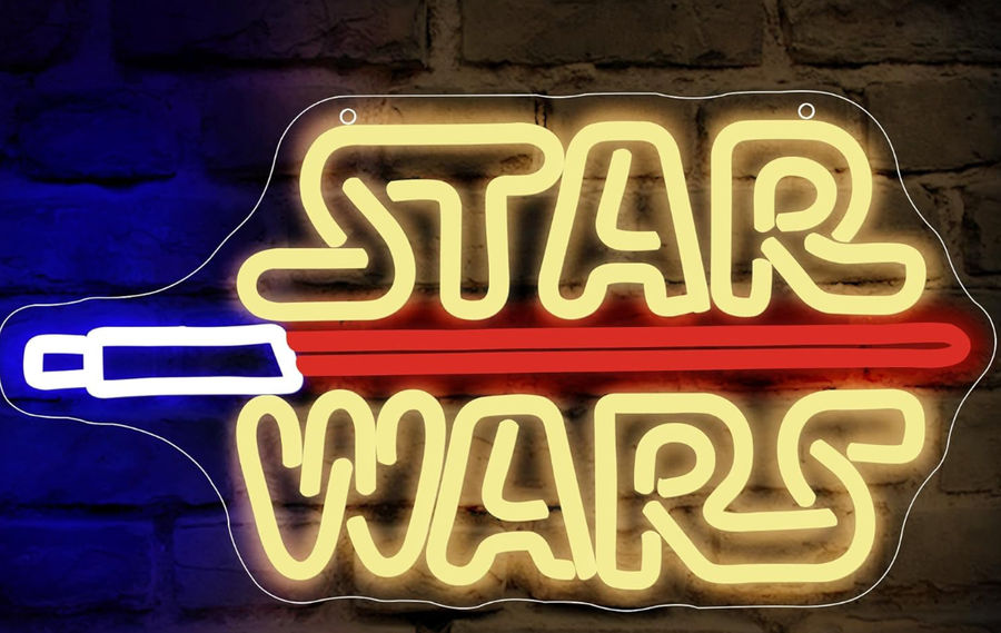 Space Logo Neon Sign, Lightsaber Led,Space Room Decor,Outer Space Gaming Wars Decoration,The Game Art light for Game Room,Man Cave,Bar,Party,Gifts for Teenager,Game fans,Size 16.5 * 8.6 inches(XD107) added by Lauren Gisriel