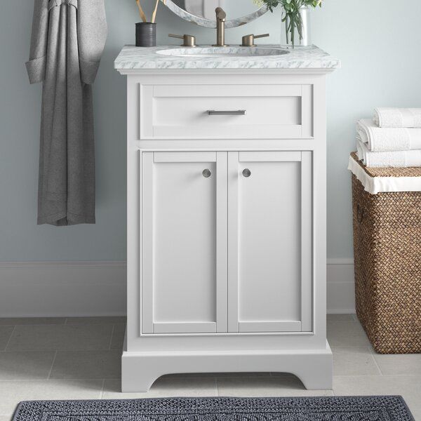 Rossi 24'' Free Standing Single Bathroom Vanity with Marble Top added by Natalie Mackey