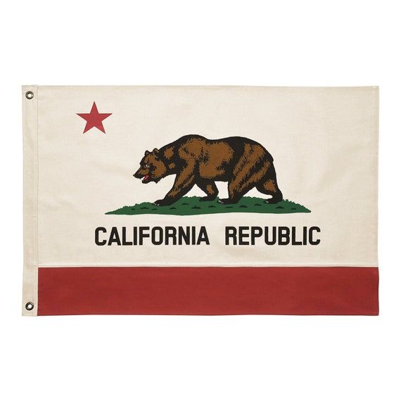 100% Cotton Natural Canvas California Republic State Bear - Etsy added by Emily Perdue