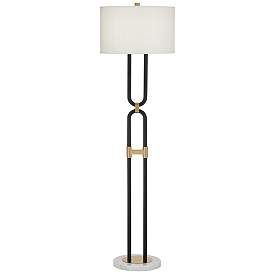 Pacific Coast Lighting Lincoln Black and Brass Double-U Modern Floor Lamp | www.lampsplus.com added by Ilse Flores