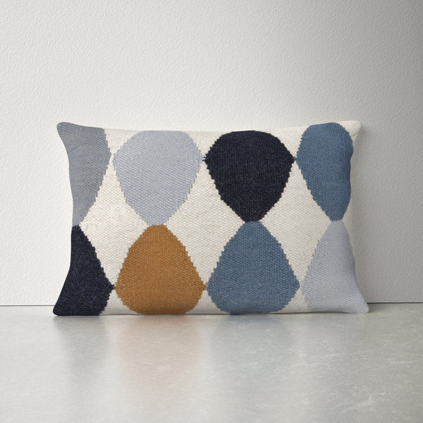 Myron Geometric Wool Lumbar Throw Pillow added by Jada Williams