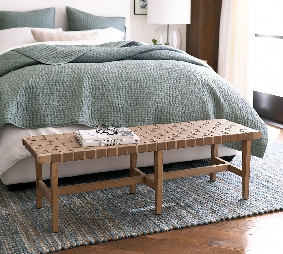 Fenton Woven Leather Bench added by Lauren Chunias