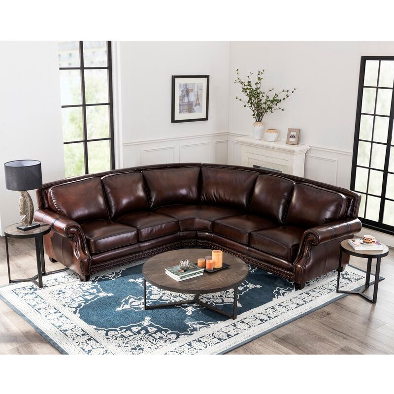 Easterwood 104" Wide Genuine Leather Symmetrical Corner Sectional added by Sharon Cambers
