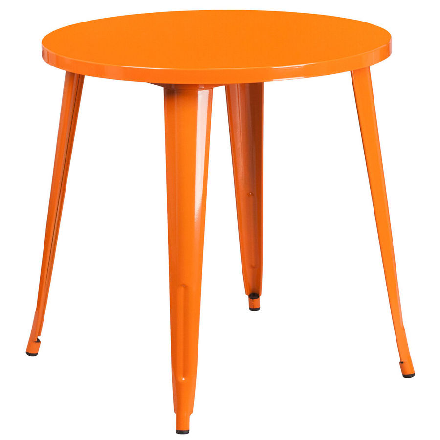 Flash Furniture CH-51090-29-OR-GG 30" Orange Metal Indoor / Outdoor Round Cafe Table added by Ally Lamson