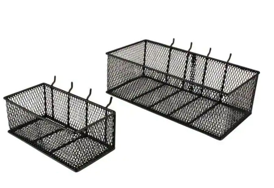 Steel Mesh Pegboard Basket in Black(2-Pack) added by Spoak Member