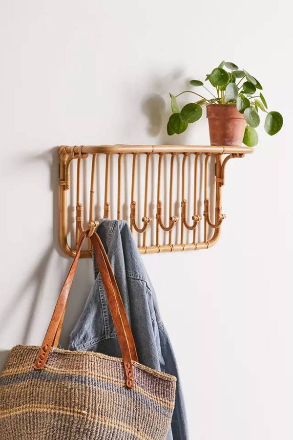 Rattan Wall Hook Shelf - BambooPlusWood - Free Worldwide Delivery added by Terri Green