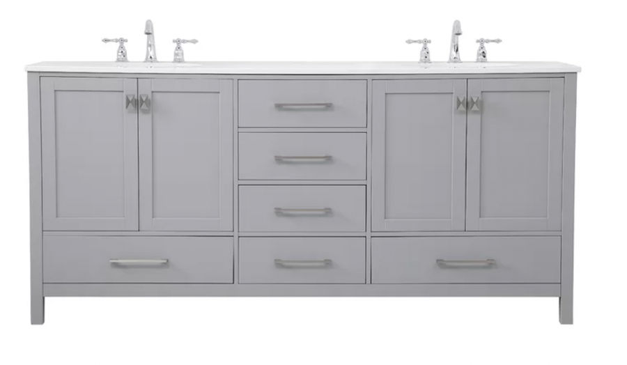 Bagdai 72'' Double Bathroom Vanity added by KH Design Concepts