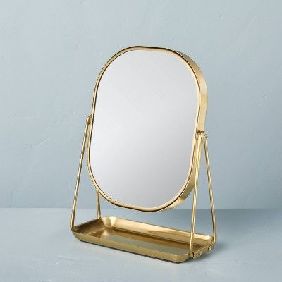 Brass Vanity Flip Mirror with Tray - Hearth & Hand™ with Magnolia added by Jennifer Malinas