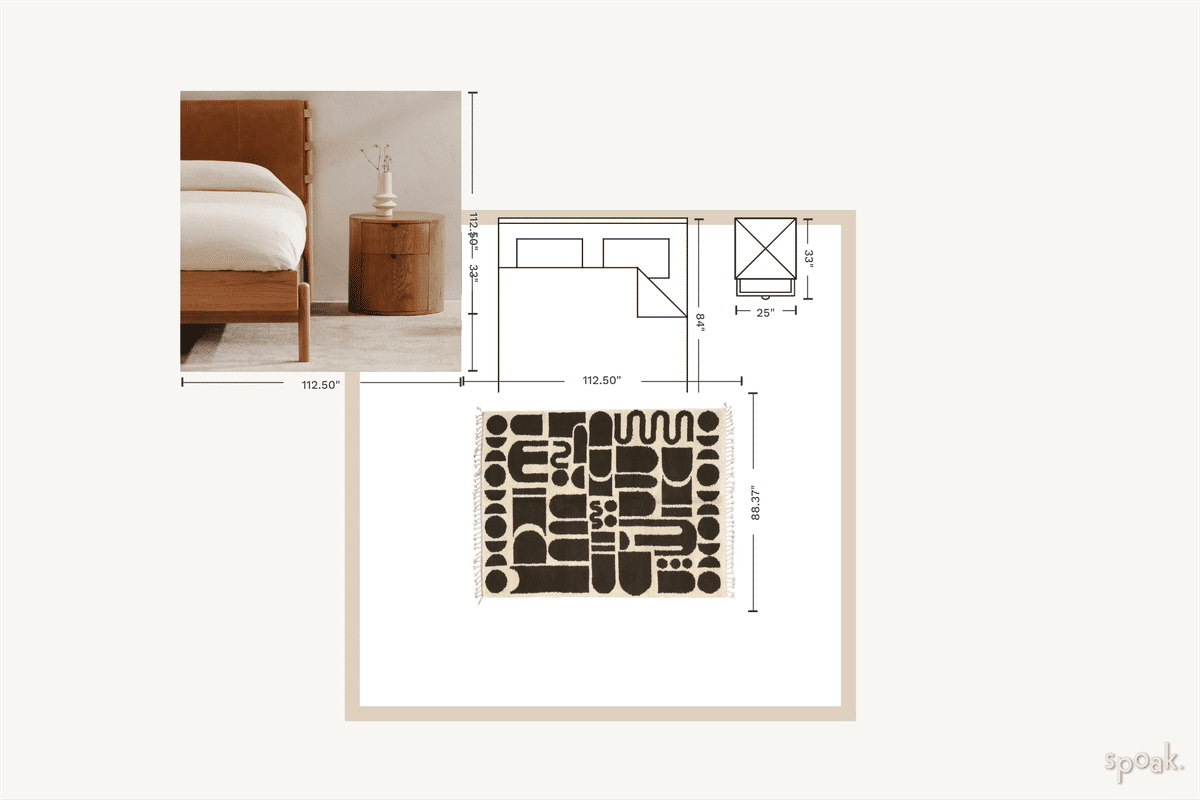 Primary Bedroom Floor Plan designed by christina kuo