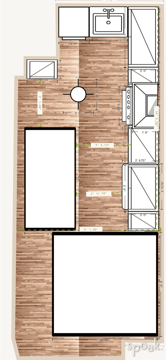 Kitchen Floor Plan designed by Mattie Tharpe