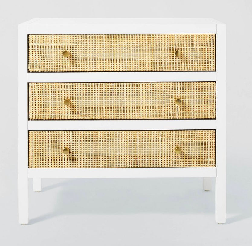 Springville 3 Drawer Nightstand White - Threshold™ designed with Studio McGee added by Elevated by Elise LLC