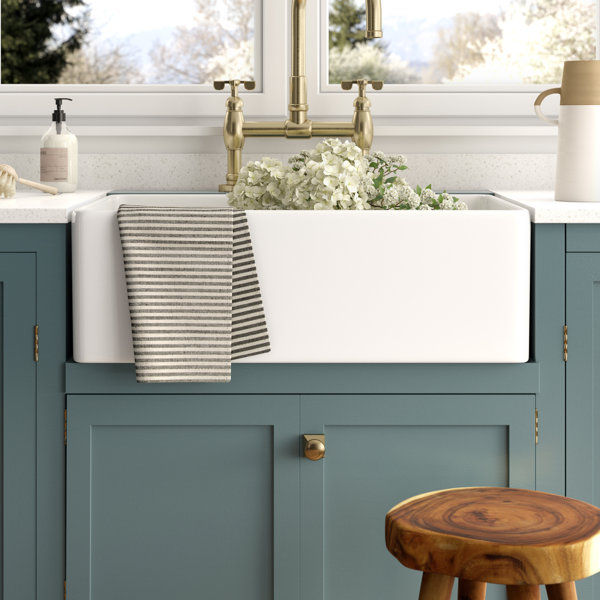 Edgware 30" L x 20" W Farmhouse Kitchen Sink with Basket Strainer added by Emoke Balazs
